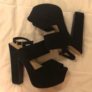 Bamboo Platform Sandals- Worn once